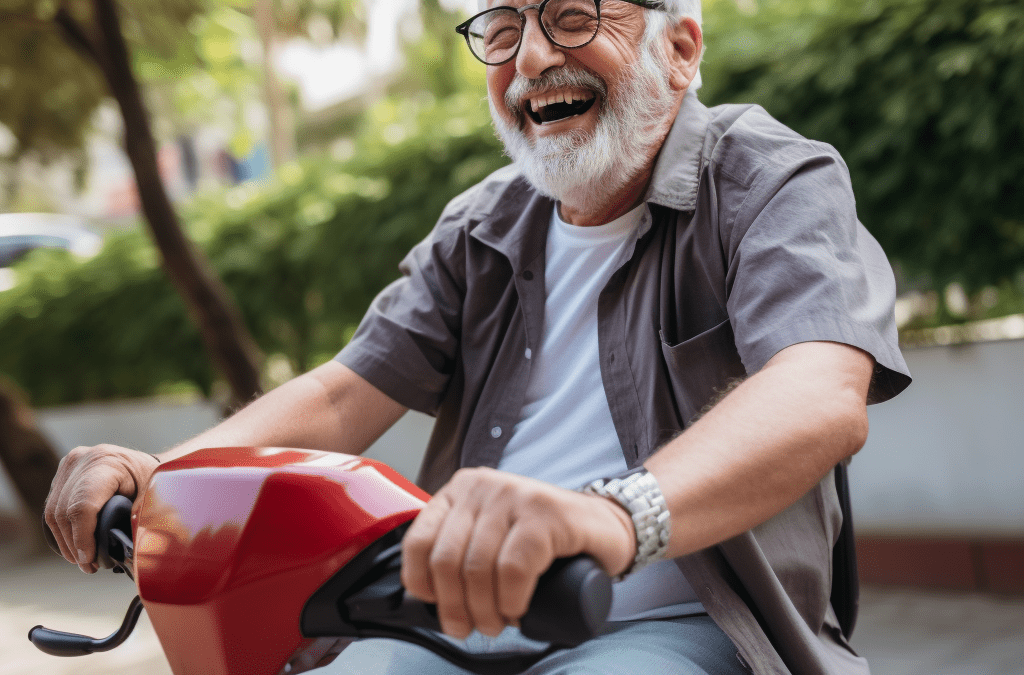 man op scootmobiel in hengelo